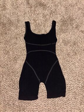 Black One-Piece Active Romper